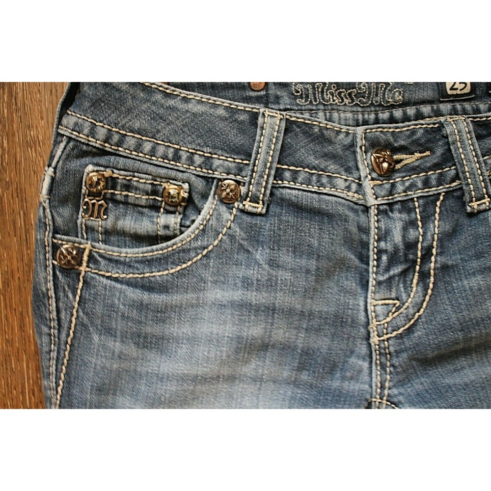 Miss Me 25x33 JP5645B Jeans Women rodeo country western flirty pockets bling - Picture 5 of 6